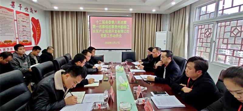 十二届县委第八轮巡察第一巡察组巡察贵州都柳江扶贫产业投资开发有限实业投资工作动员会召开
